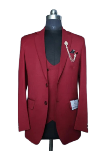 Maroon Exotic Italian Men Suit