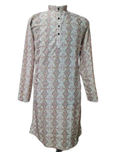 Men'S Crochet Prnt Kurta