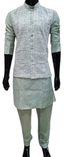 Men'S Kurta Koti Pyjama Set