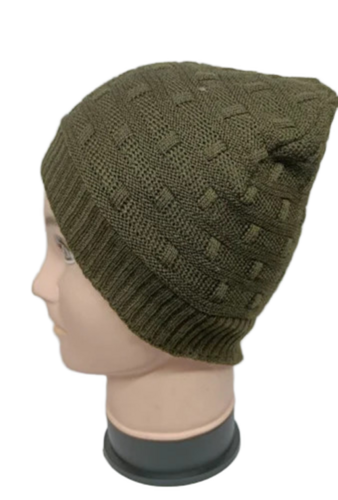 Men Woolen Winter Maroon Cap