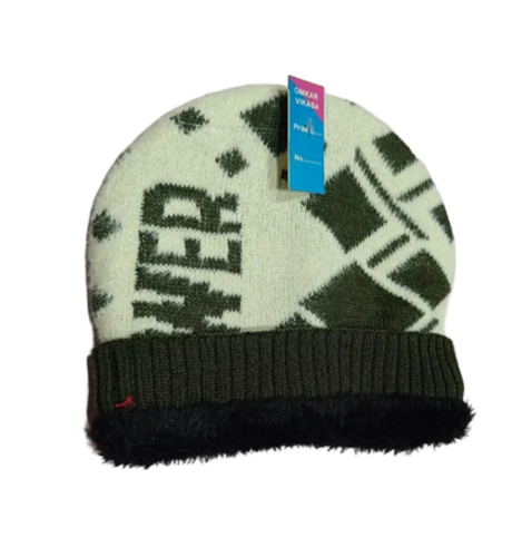 Mens Green Woolen Caps