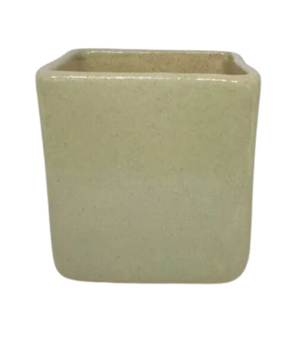 Square Ceramic Planter - Color: Beige