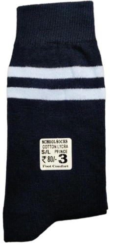 Cotton Lycra School Socks - Collar Style: Straight