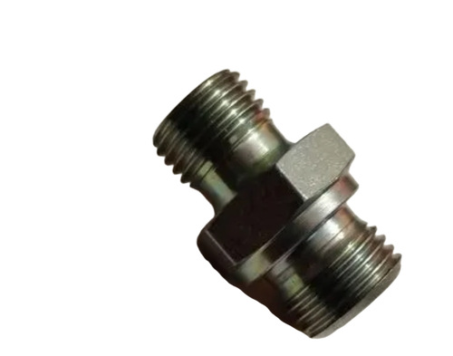 Nipple Hydraulic Hex Adapter - Color: Silver