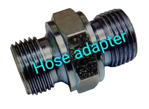 Threaded Nipple Hydraulic Hex Adapter - Color: Silver