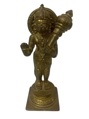 Brass Hanuman Statue - Color: Golden
