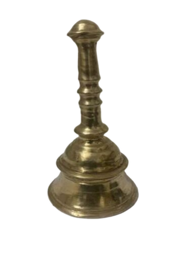 Brass Pooja Hand Bell - Color: Golden