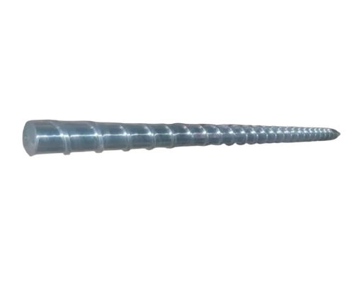 Single Screw Injection Molding Screw - Color: Silver