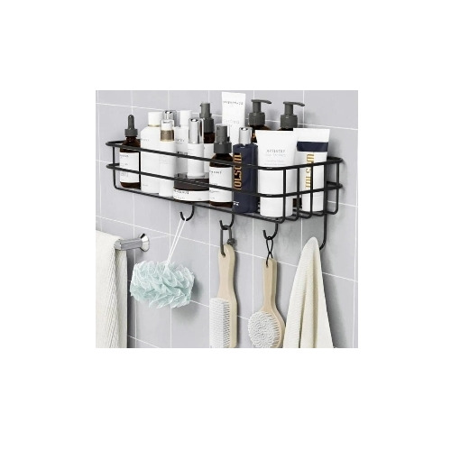 Wall Mounted Bathroom Shelf With Hooks