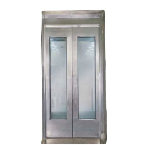 Automatic Big Vision Glass Elevator Doors - Material: Steel