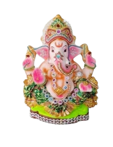 Clay Ganesha Statue - Color: Multicolor