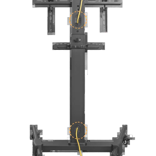 Compact Height Adjustable Steel Tv Trolley
