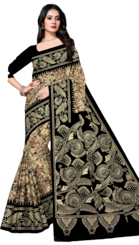 Printed Cotton Saree - Color: Different