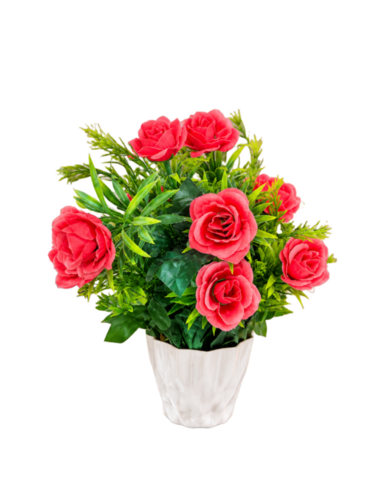 Artificial Mix Rose Basket With Pot