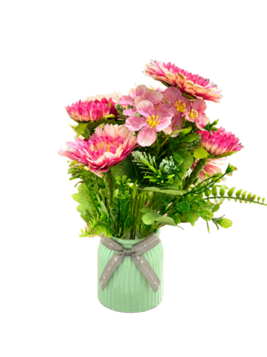 Ribbed Ceramic Planter Pot