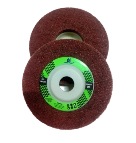 Round Non Woven Disc And Polishing Wheel - Color: Brown