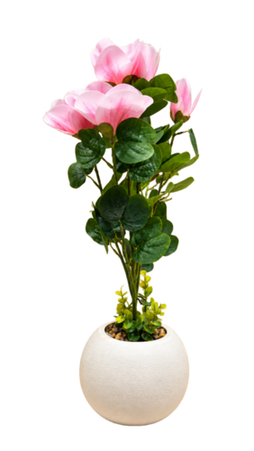 Sun41107 Artificial Pink Magnolia Flower With Pot