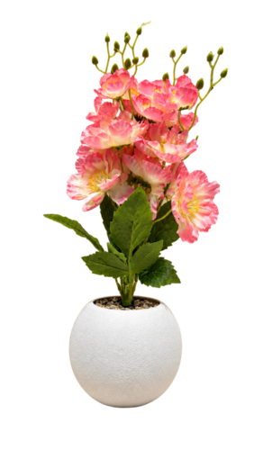 Sun41132 Artificial Pink Flower With Pot