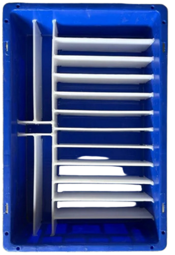 660Mm Blue Fabricated Crate - Material: Plastic