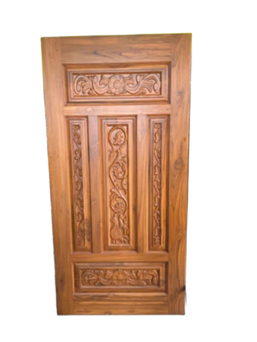 African Teak Wood Door With Polish
