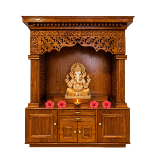Premium Wooden Modern Mandir For Home