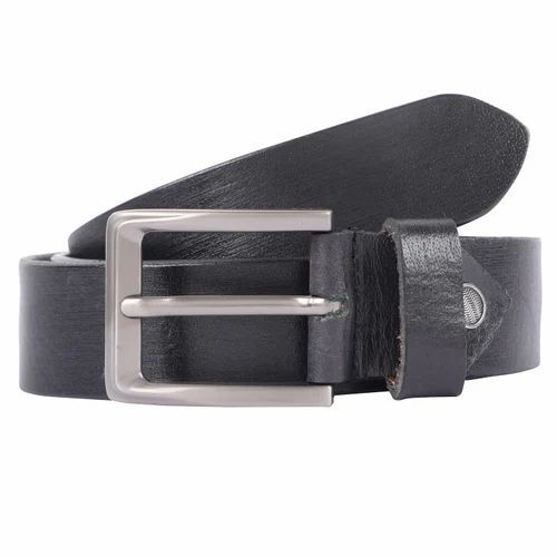 1 Meter Men Formal Leather Belt - Color: Black