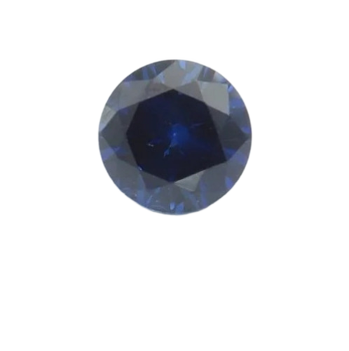 Round Brilliant Blue Corundum