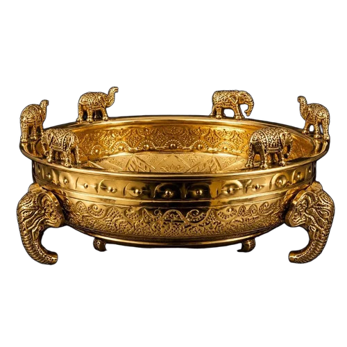 Brass Elephant Urli