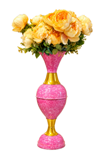 24-Inch Patta Pot with Dry Peony Bunch