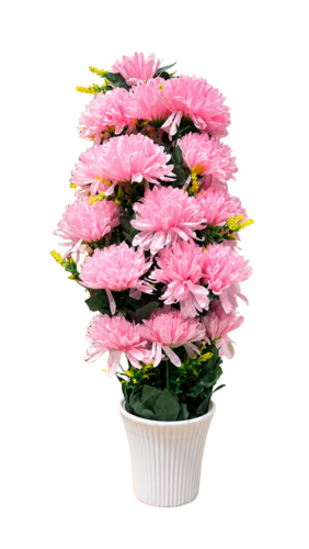 Artificial Bougainvillea Flower Bunch With Pot
