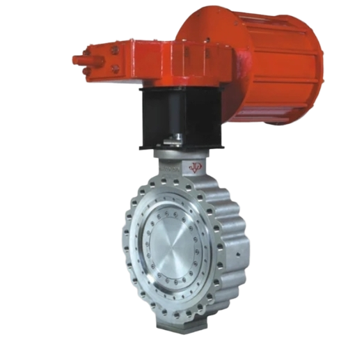 Triple Offset Metal Seated Butterfly Valve - Color: Silver