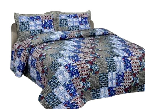 Designer Printed Double Bedsheet - Color: Multi Color
