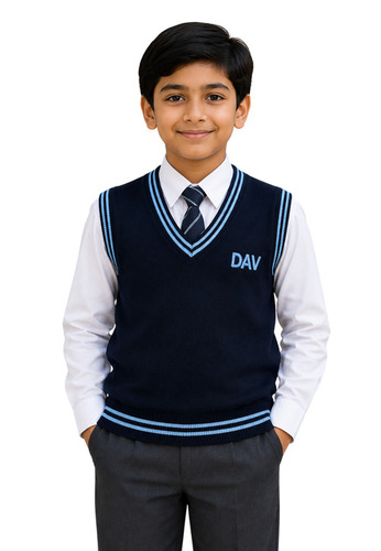 Dav Boy'S Sleeveless Sweater - Color: Navy Blue