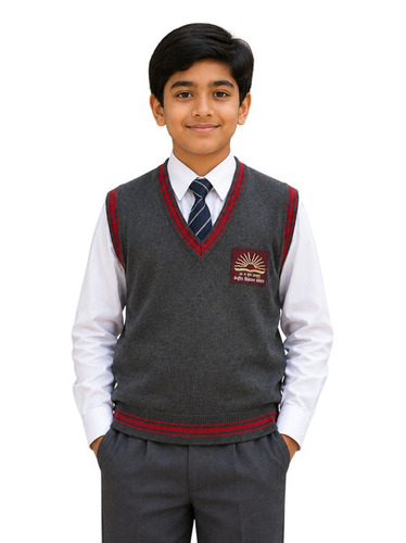 Kv Boy'S Sleeve Less Sweater - Color: Grey
