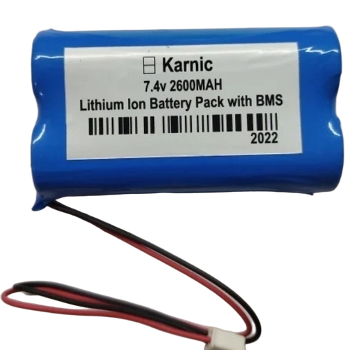 2600mAh Karnic Li Ion Battery Pack - Plastic, Compact Size, Lightweight, High Energy Density, Long Life