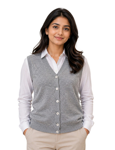 Corporate Women'S Sleeveless Uniform Sweaters - Color: Grey