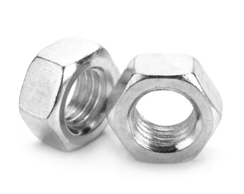 8 Mm Mild Steel Hex Nut - Color: Silver