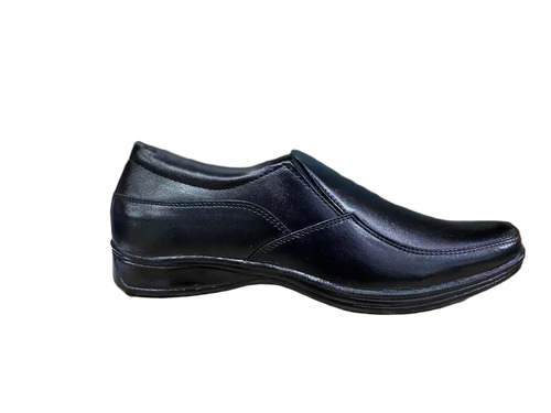 Black Leather Formal Shoes - Color: All