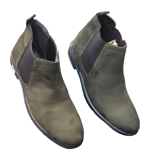 Green Chelsea Boots For Men