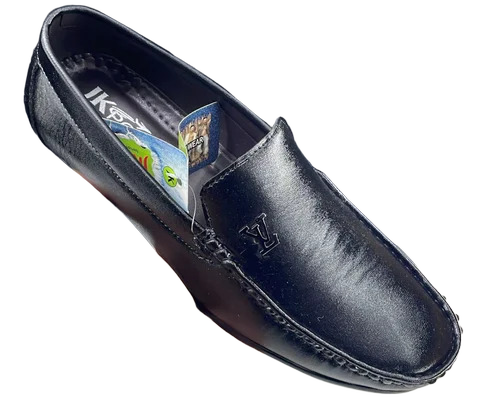 Pvc Black Men Loafer Shoes