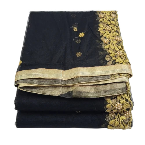 Embroidered Dupatta - Color: Black