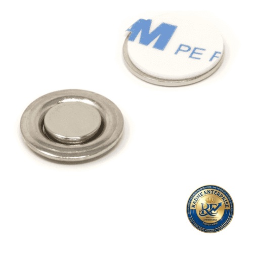 Magnetic Badge Fastener 17 Mm Single Round Magnet - Color: Multiple