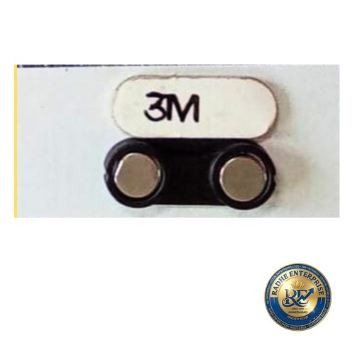 Magnetic Badge Fastener 33 X 14 Mm 2 Magnet Half Round - Color: Multiple