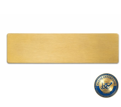 Plain Brass Name Badge Plate 75 x 20 mm Pack of 100