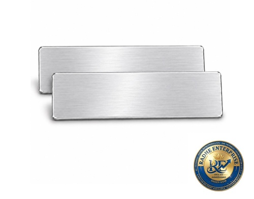 Silver Aluminium Sublimation Name Plate Blank 80 X 23 Mm - Features: Rust Proof