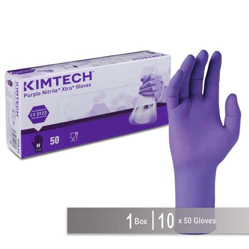 Smooth Delivery Kimtech purple Xtra (Kimberly-Clark) cleanroom gloves 300mm Nitrile purple - 50 pieces