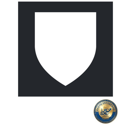 White Sublimation Acrylic Shield Badge Blank 50 x 60 mm 3 mm Pack of 10