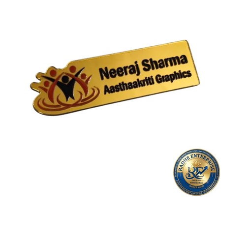 Custom NGO and Trust Metal Pocket Name Plate