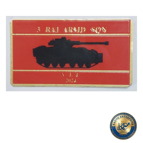 Ncc 3 Raj Armd Sqn Alc 2024 Badge - Color: Red