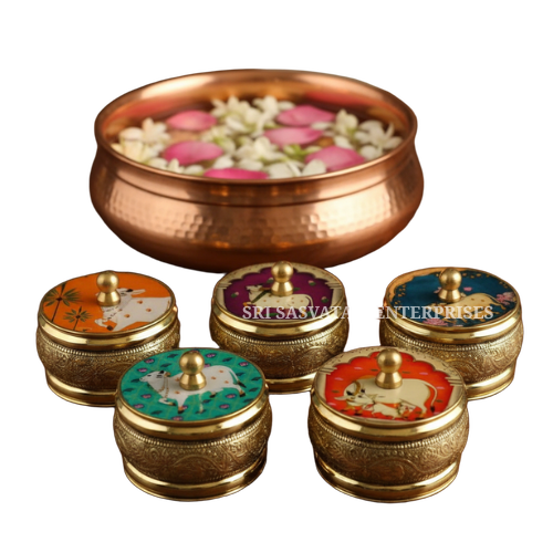 Pichwai Kumkum Box